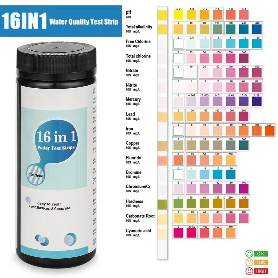 Water Testing Kit - 16 w 1 Zestawy do testowania